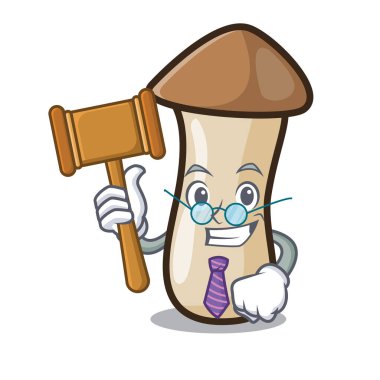 Yargıç kavak erynggi mantar maskot çizgi film