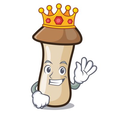 Kral kavak erynggi mantar maskot çizgi film