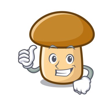 Porcini mantar karakter karikatür yaşasın