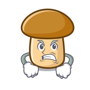 Kızgın porcini mantar maskot çizgi film