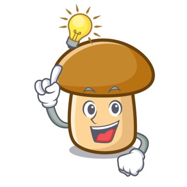 Bir fikir porcini mantar maskot çizgi film var