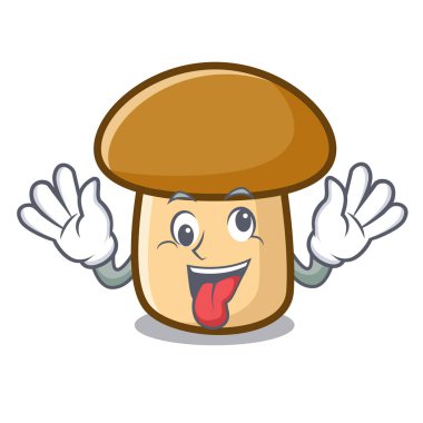 Deli porcini mantar maskot çizgi film