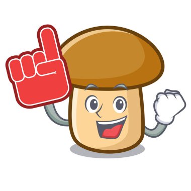 Köpük parmak porcini mantar maskot çizgi film