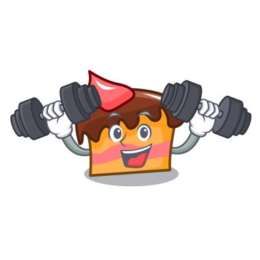 Fitness sünger kek karakter karikatür vektör çizim