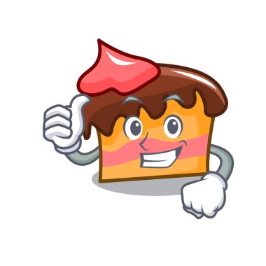 Sünger kek karakter karikatür vektör çizim yaşasın