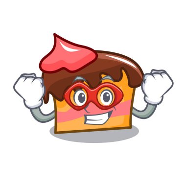 Süper kahraman Sünger kek karakter karikatür vektör çizim