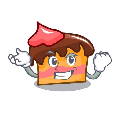 Başarılı pandispanya karakter karikatür vektör çizim