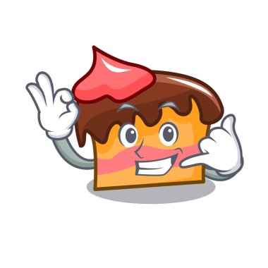 Bana sünger kek maskot karikatür vektör çizim de