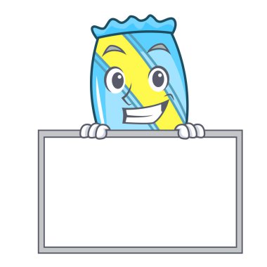 Yönetim Kurulu şeker karakter karikatür tarzı vektör çizim ile sırıtarak