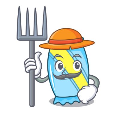 Çiftçi şeker karakter karikatür tarzı vektör çizim