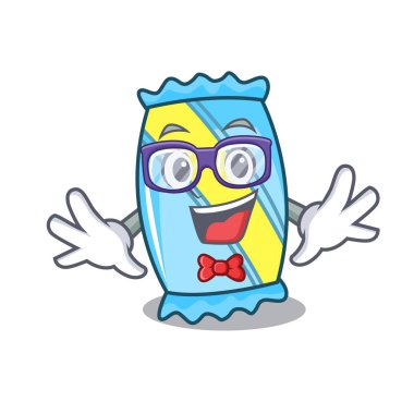 Geek şeker karakter karikatür tarzı vektör çizim
