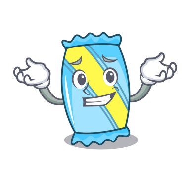 Sırıtan şeker karakter karikatür tarzı vektör çizim