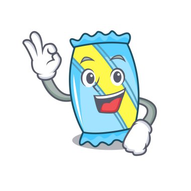 Tamam şeker karakter karikatür tarzı vektör çizim