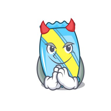 Şeytan şeker maskot karikatür tarzı vektör çizim
