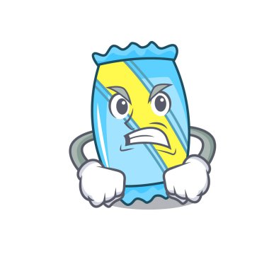 Kızgın şeker maskot karikatür tarzı vektör çizim