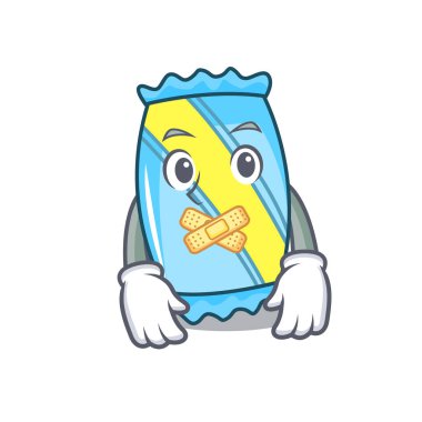 Sessiz şeker maskot karikatür tarzı vektör çizim