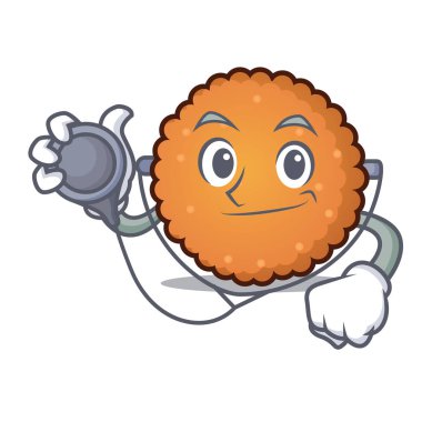 Doktor tanımlama bilgileri karakter karikatür tarzı vektör çizim