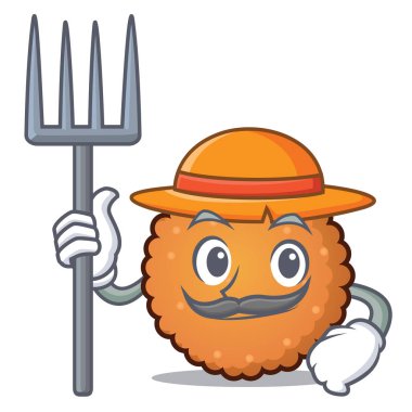 Çiftçi tanımlama bilgileri karakter karikatür tarzı vektör çizim