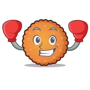 Boks tanımlama bilgileri karakter karikatür tarzı vektör çizim