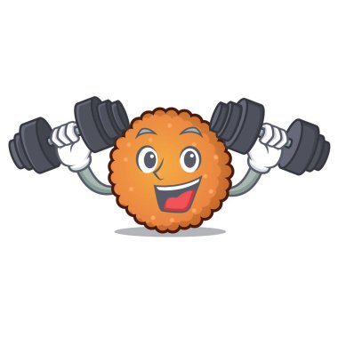 Fitness tanımlama bilgileri karakter karikatür tarzı vektör çizim