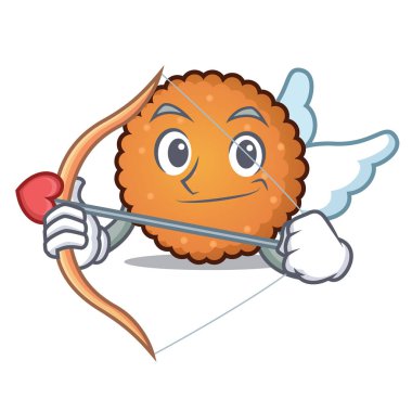 Aşk tanrısı tanımlama bilgileri karakter karikatür tarzı vektör çizim