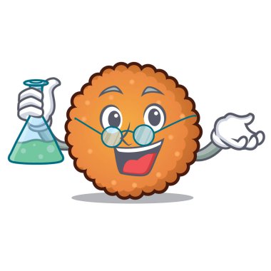 Profesör tanımlama bilgileri karakter karikatür tarzı vektör çizim