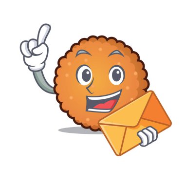 Zarf tanımlama bilgileri karakter karikatür tarzı vektör çizim ile