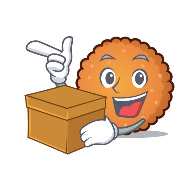 Kutu kurabiye karakter karikatür tarzı vektör çizim ile