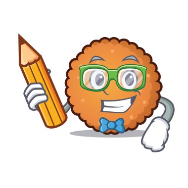 Öğrenci tanımlama bilgileri karakter karikatür tarzı vektör çizim