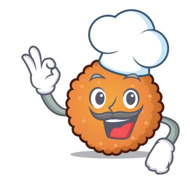 Şef aşçı karakter karikatür tarzı vektör çizim