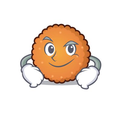 Smirking tanımlama bilgileri karakter karikatür tarzı vektör çizim