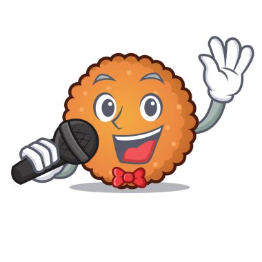 Tanımlama bilgilerini maskot karikatür tarzı vektör çizim şarkı