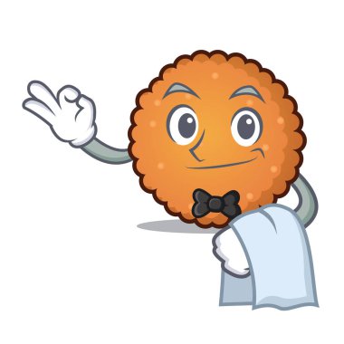 Garson çerezleri maskot karikatür tarzı vektör çizim