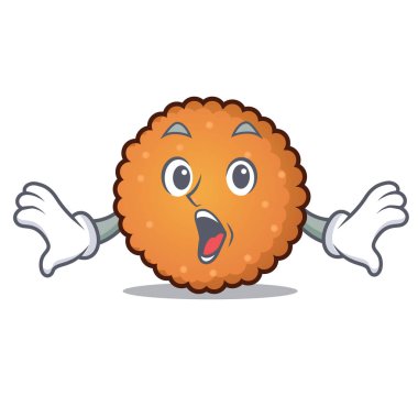 Sürpriz kurabiye maskot karikatür tarzı vektör çizim