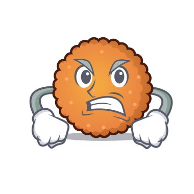 Kızgın çerezleri maskot karikatür tarzı vektör çizim