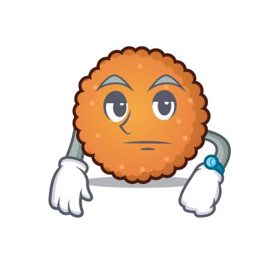 Tanımlama bilgilerini maskot karikatür tarzı vektör çizim bekliyor