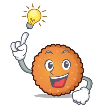 Bir fikir çerezleri maskot karikatür tarzı vektör çizim var