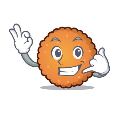 Bana kurabiye maskot karikatür tarzı vektör çizim de