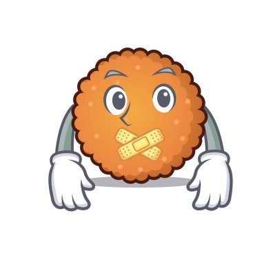 Sessiz çerezleri maskot karikatür tarzı vektör çizim