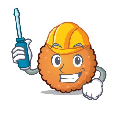 Otomotiv çerezleri maskot karikatür tarzı vektör çizim