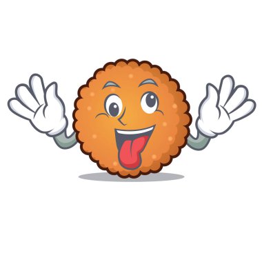 Çılgın kurabiye maskot karikatür tarzı vektör çizim