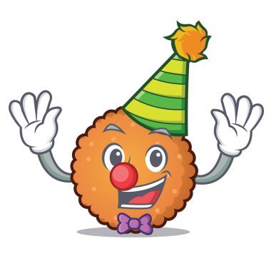 Palyaço çerezleri maskot karikatür tarzı vektör çizim