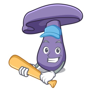 İskambil beyzbol blewit mantar karakter karikatür