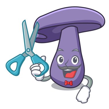 Kuaför blewit mantar karakter karikatür