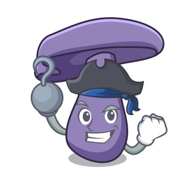 Korsan blewit mantar karakter karikatür