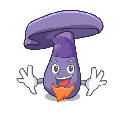 Elf blewit mantar karakter karikatür