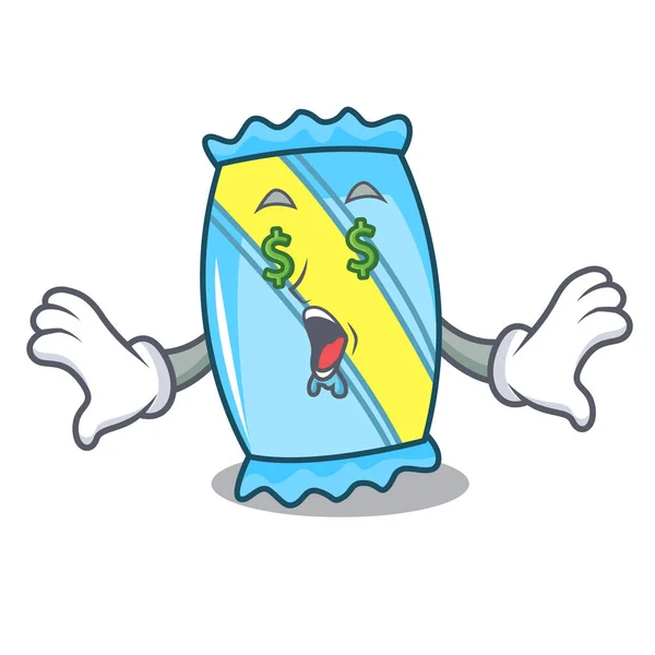 Money Eye Candy Mascot Cartoon Style Vector Illustration — Stock Vector