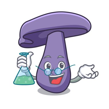 Profesör blewit mantar karakter karikatür