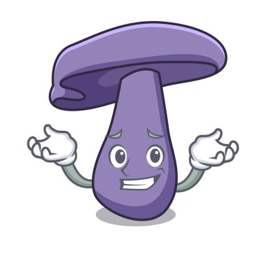 Sırıtan blewit mantar karakter karikatür