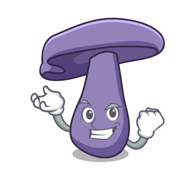 Başarılı blewit mantar karakter karikatür